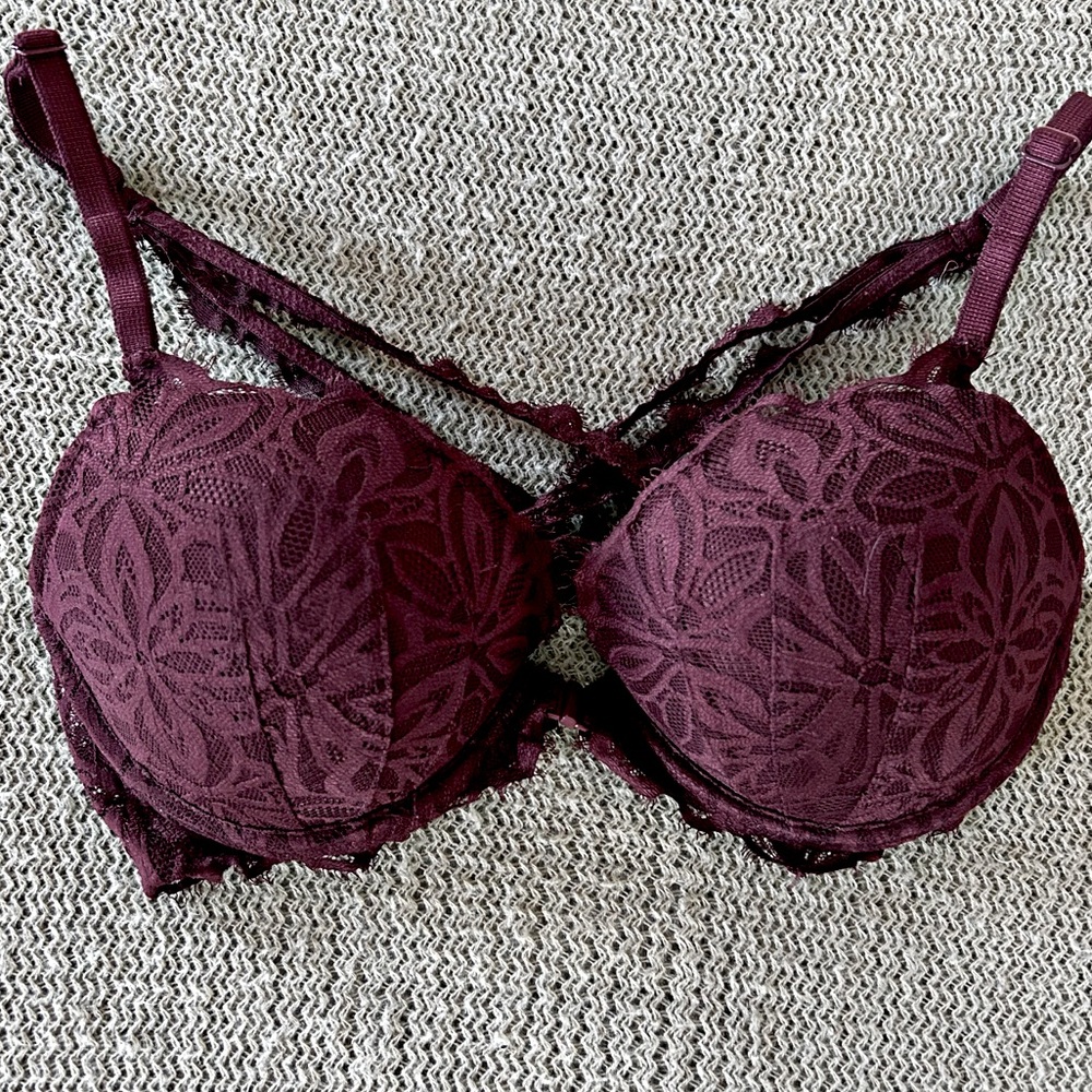 Victoria’s Secret Front Closure Purple Lace Date Night Bra